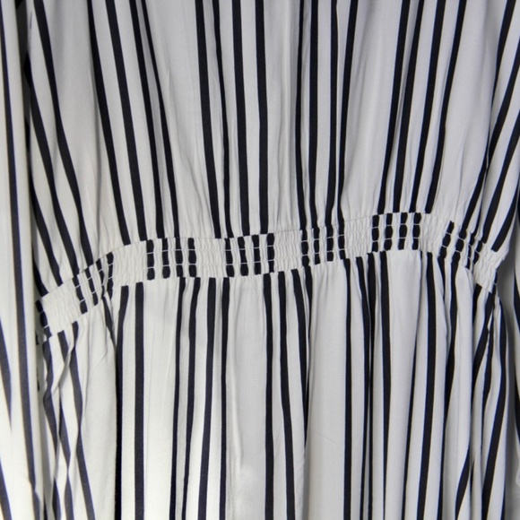 Striped High Neck Midi Dress - Picture 3 of 6